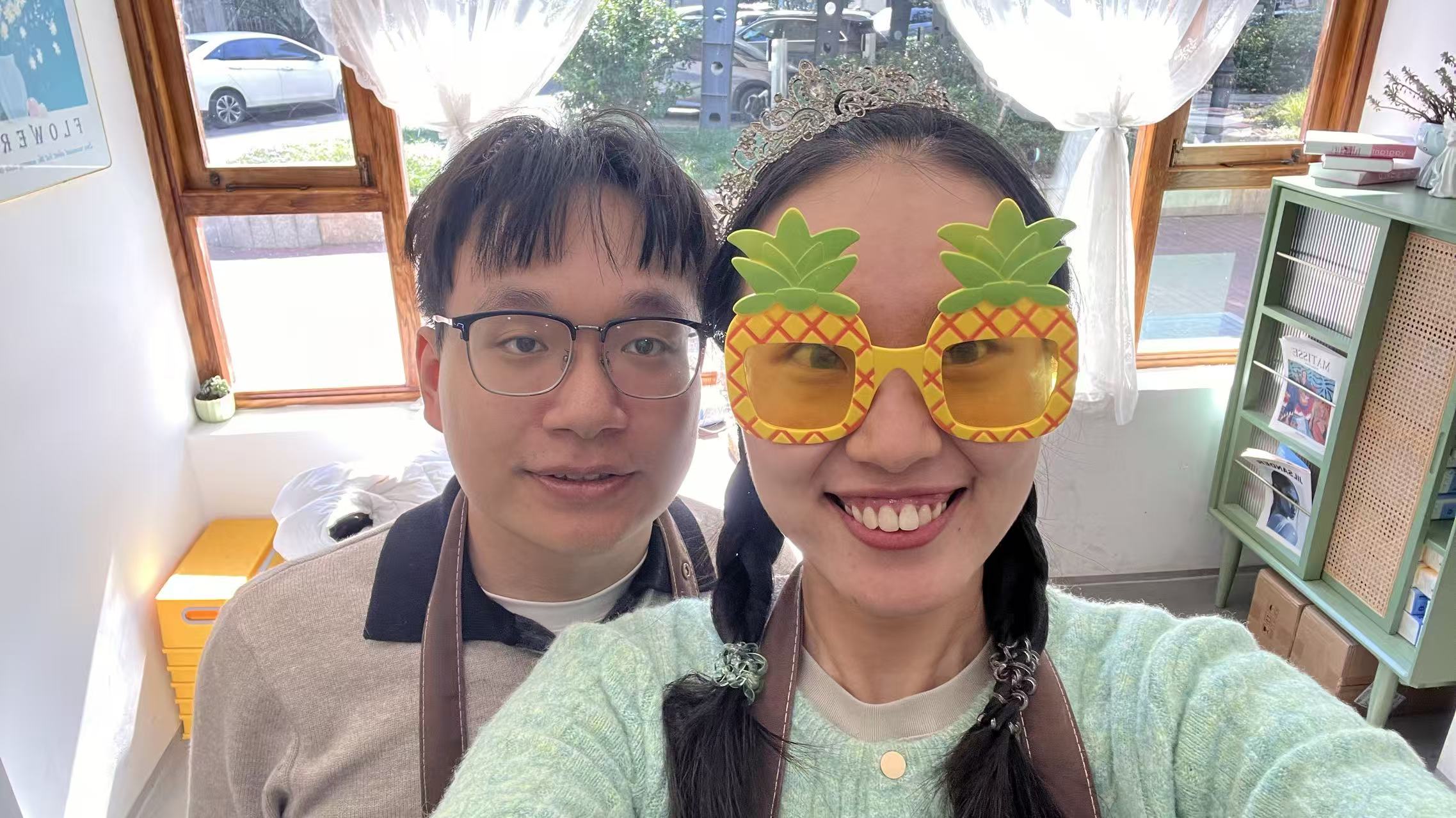 我们做饼干的合照