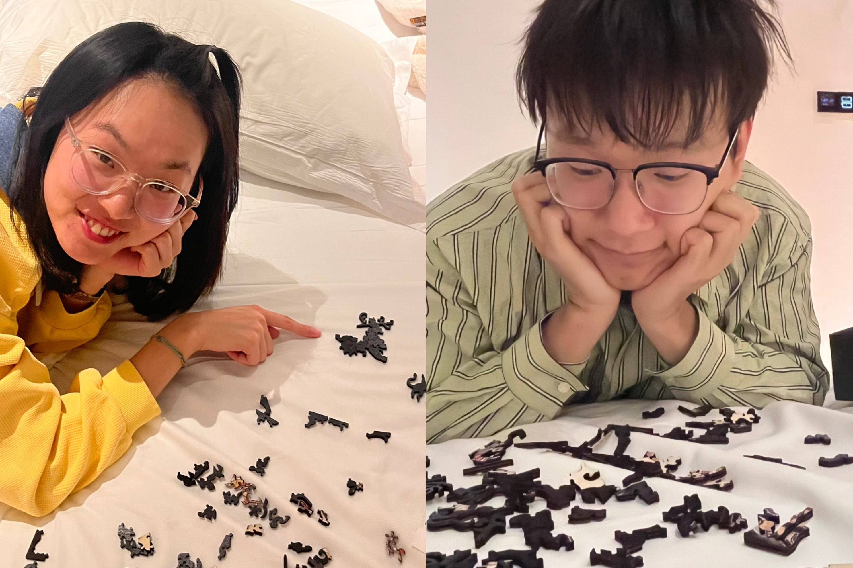 我们一起拼图的合照